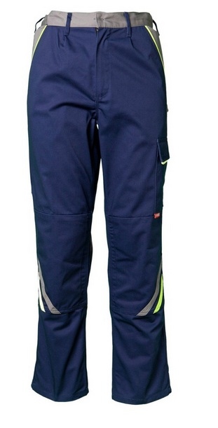 Planam 2423 Visline Work Trousers marine/yellow/zinc Size 70