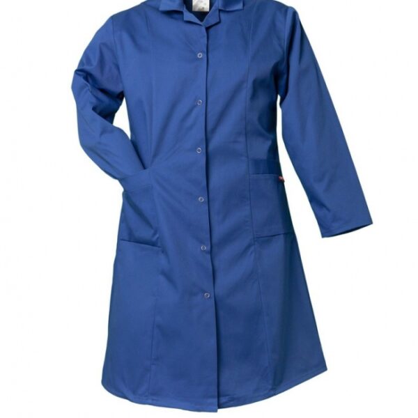 Planam 1601 Ladies longsleeve Coat Royal blue Size 42
