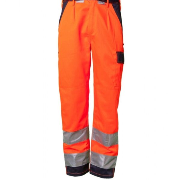Planam 2016 High visibility trousers orange/navy