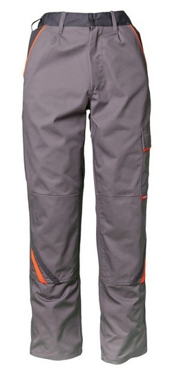 Planam 2420 Work Trousers Visline zinc/orange/slate Size 42