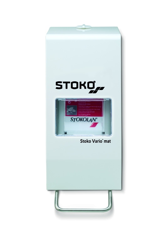 Stoko Vario-mat Dispenser with arm for hand sanitizer 1 or 2 liter