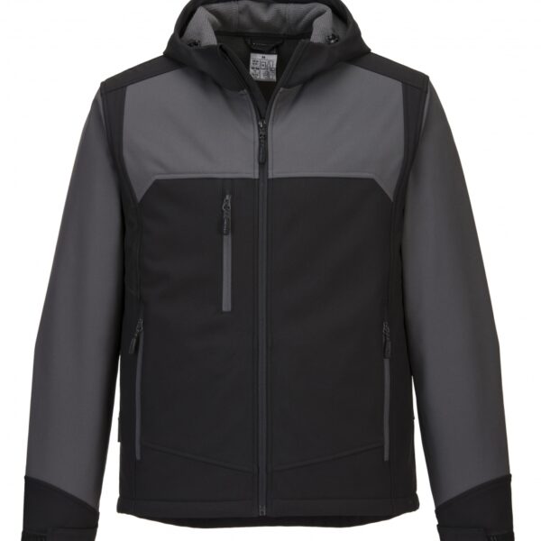 Portwest KX3 Sporty hooded softshell jacket gray/black