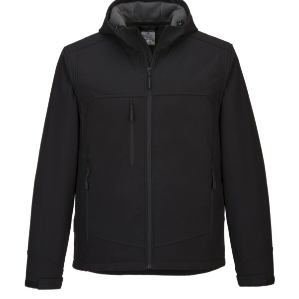 Portwest KX3 Sporty hooded softshell jacket black