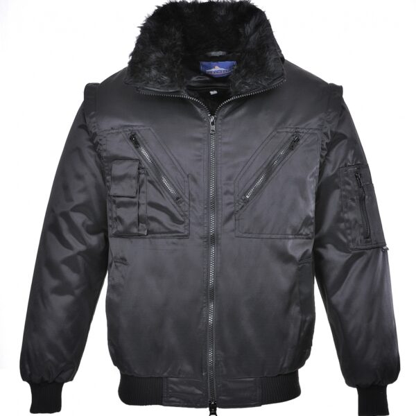 Portwest PJ10 Pro work 4-in-1 bomber jacket black cotton XS-5XL