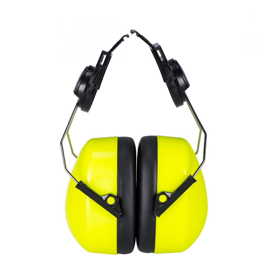 Portwest PS47 Endurance HV Clip-On Ear Defenders for helmets yellow