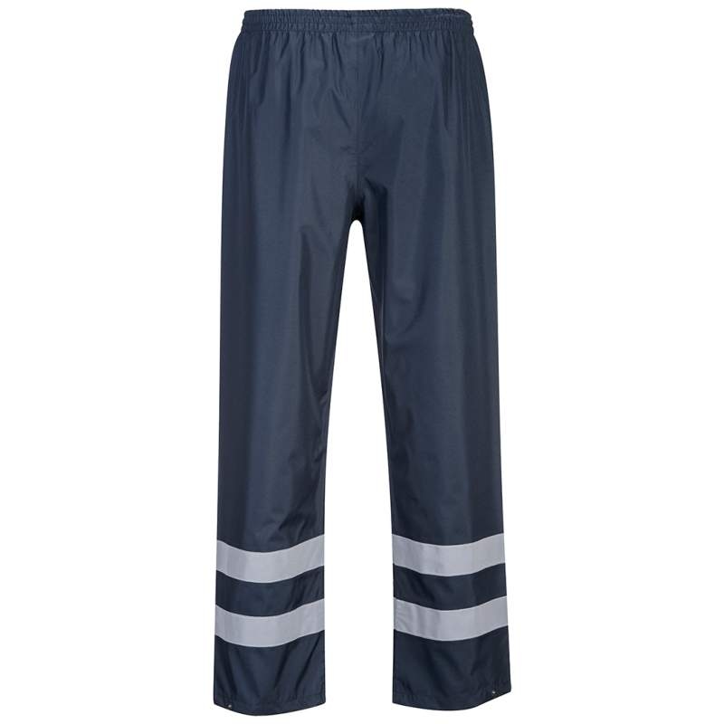 Portwest S481 rain pants IONA Lite with safety stripes blue