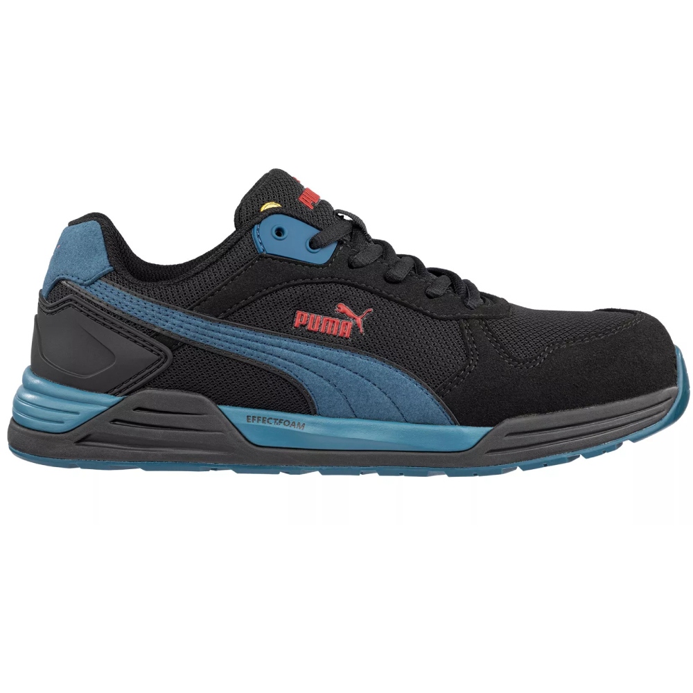 Puma 644660 FRONTSIDE BLK/BLUE LOW Safety Shoes S1P ESD sizes 39-47
