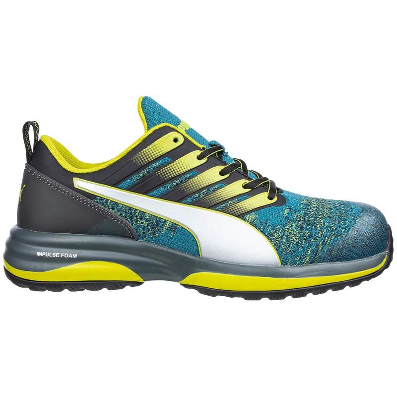 PUMA CHARGE GREEN LOW Safety boots black/green/yellow S1P ESD HRO SRC