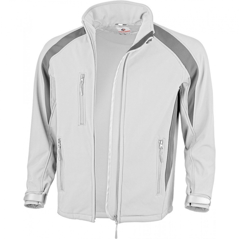 Qualitex 102044 Softshell jacket white-grey