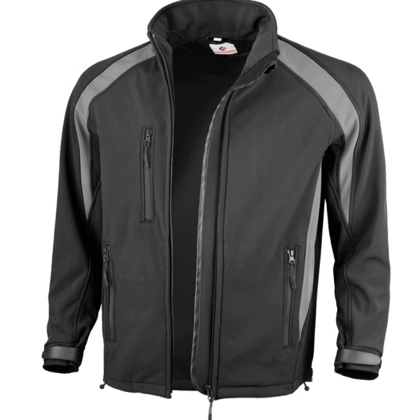 Qualitex 10204 Softshell jacket black-grey