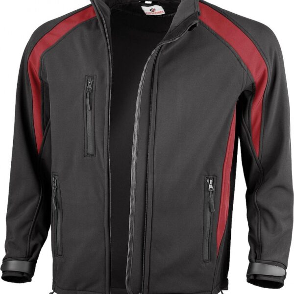 Qualitex 10204 Softshell jacket black-red