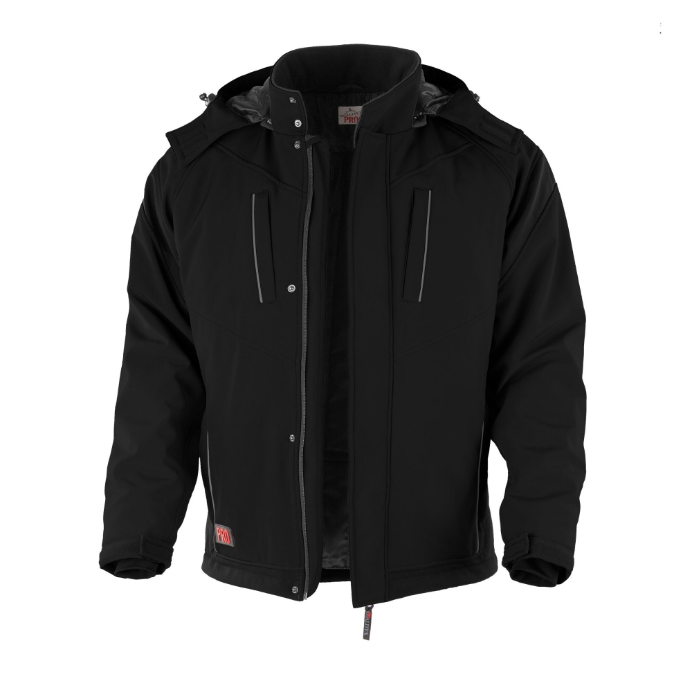 Qualitex Men's winter softshell jacket PRO black XS - 5XL