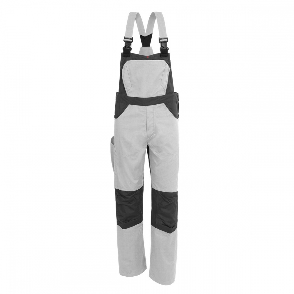 Qualitex 61937QX4 X-SERIE Men's working dungarees white/gray