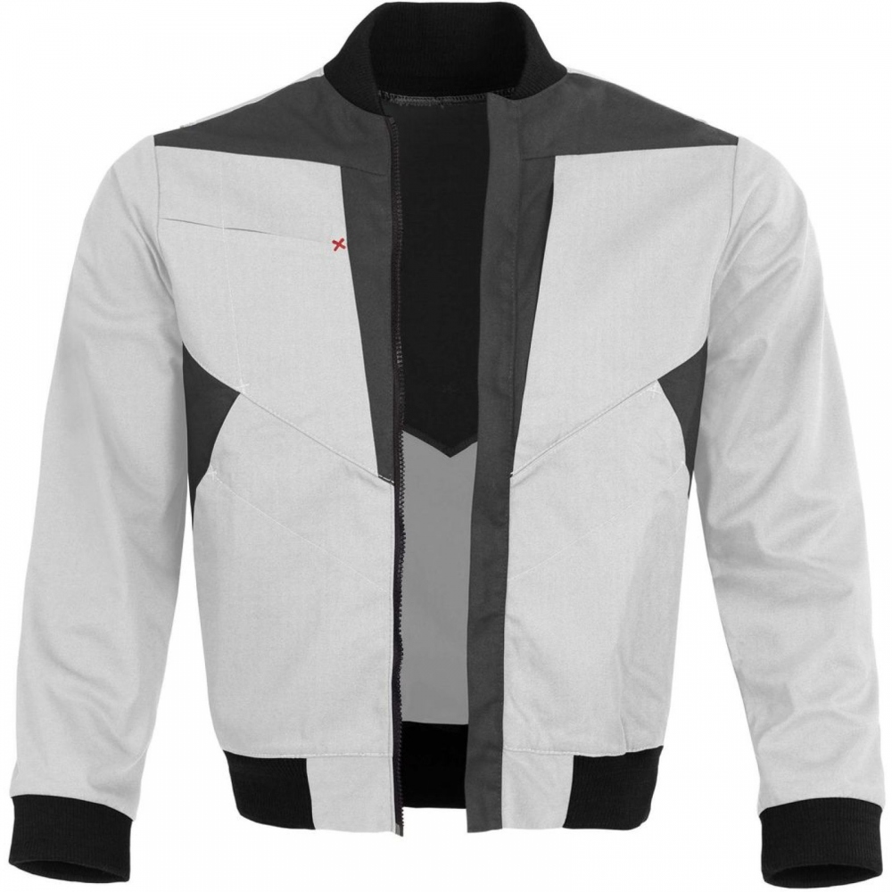 Qualitex 61939QX4 X-SERIE Men's working jacket white/gray