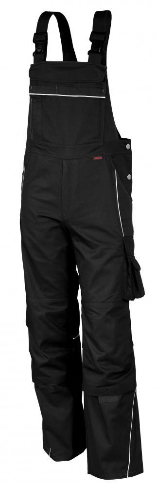 Qualitex PRO 61937TC5 work dungarees Black