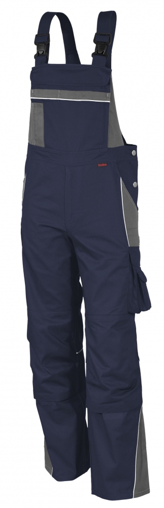 Qualitex PRO 61937TC6 work dungarees Navy-grey