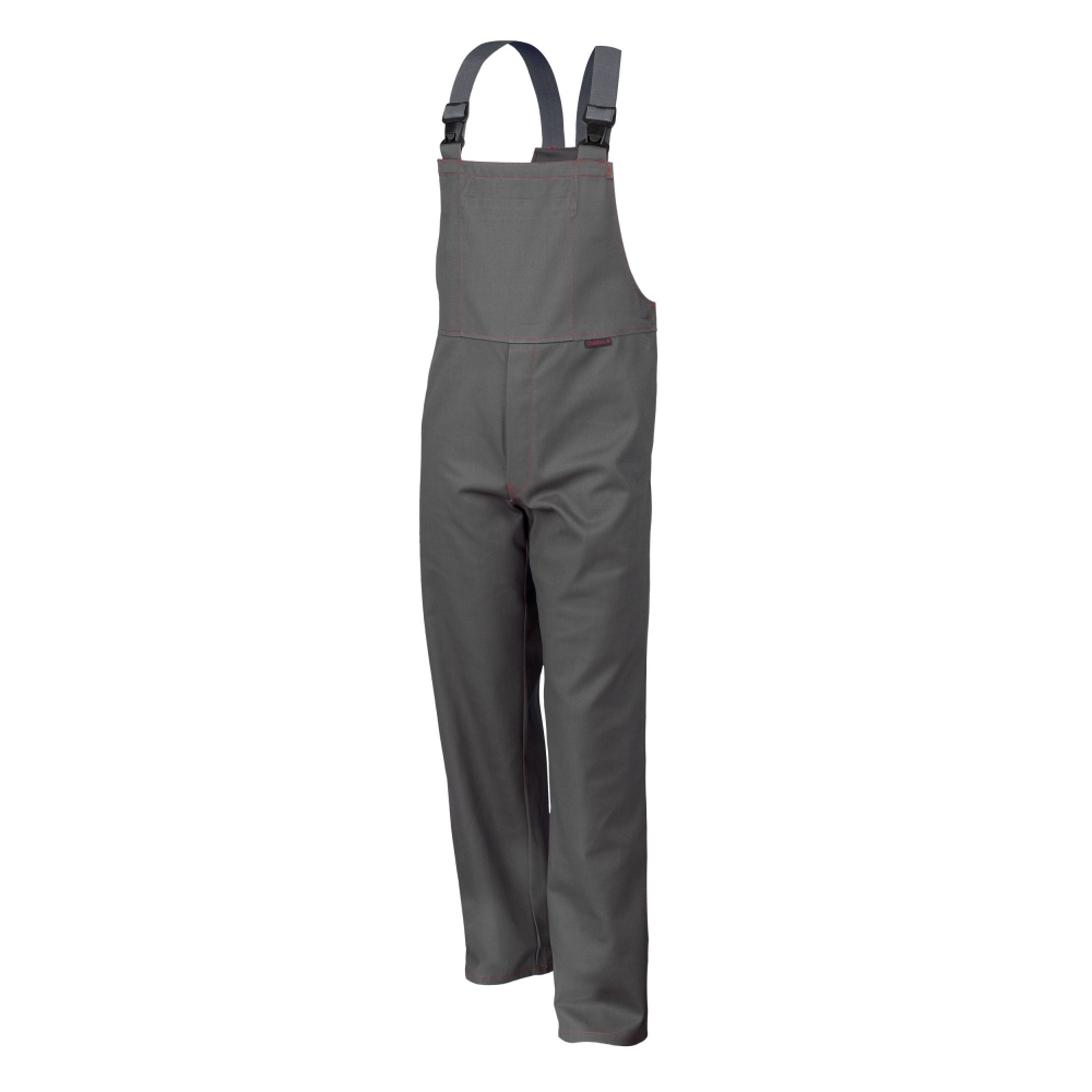 61937ST6 welder work dungarees Qualitex Grey 100% cotton