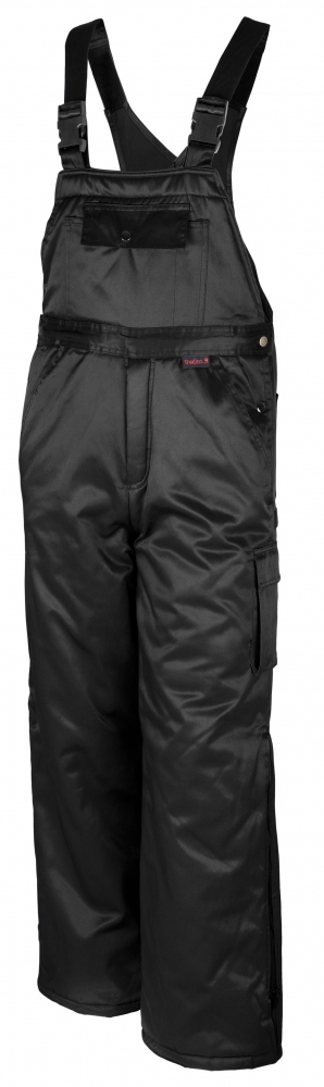 Qualitex 100517 Black winter work dungarees