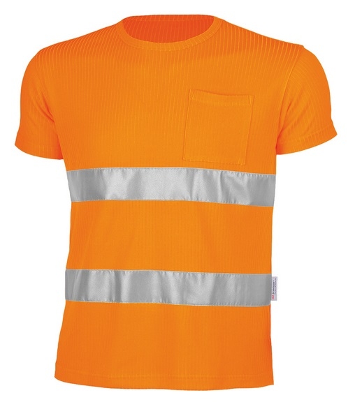 Qualitex 161035 High visibility T-Shirt with breast pocket Orange
