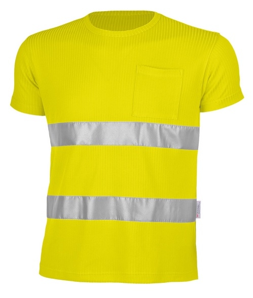 Qualitex 161036 High visibility T-Shirt with breast pocket Yellow