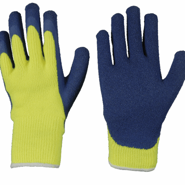 Leipold 1458 winter Latex safety gloves with blue latex coating