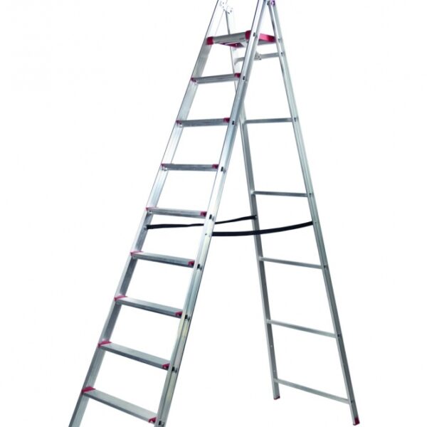 Rise-Tec® Professional 10-step ladder single-sided height 2.45 m EN131