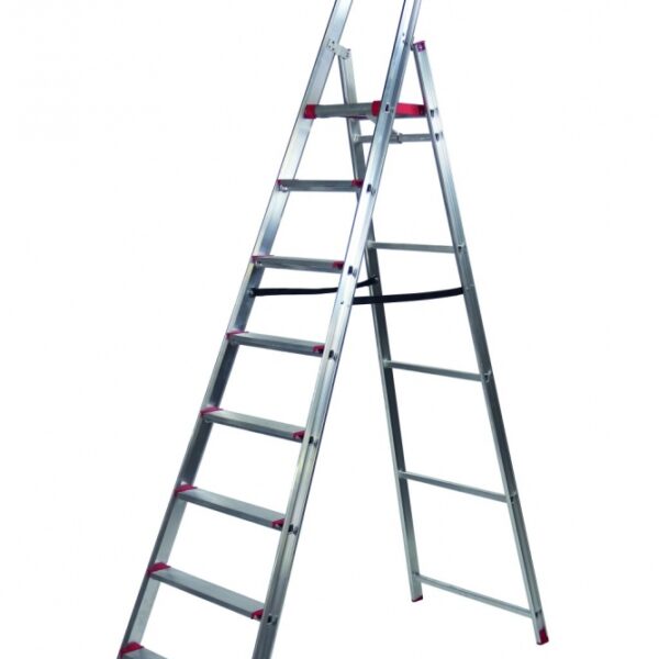 Rise-Tec® Professional 8-step ladder single-sided height 1.95 m EN131