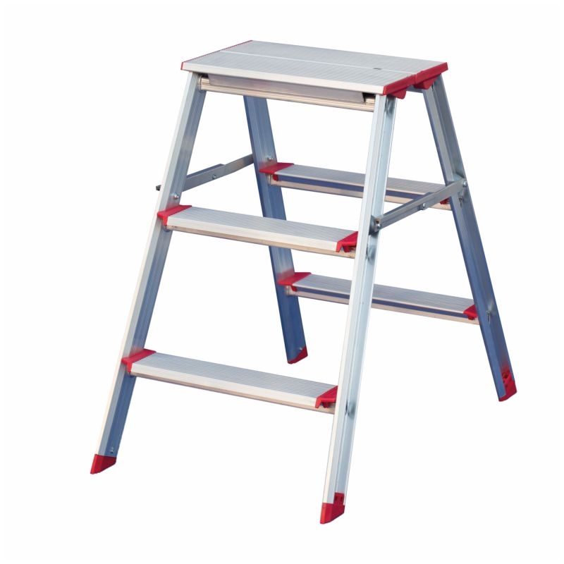 Rise-Tec Professional 3-step ladder double-sided height max. 0.70 m