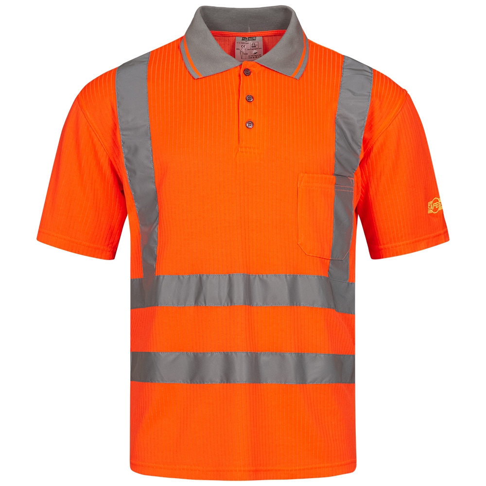 Hi-Vis Breathable Safety Polo Shirt orange S-4XL Safestyle 22698