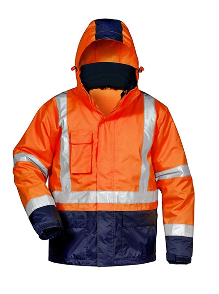 Safestyle 23503 UDO High visibility 3 in 1 jacket orange / bleu