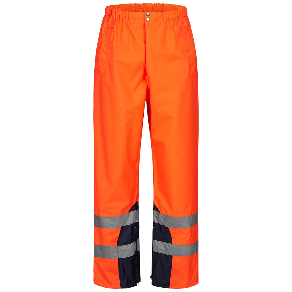 High visibility rain trousers orange/marine Safestyle 23531 MATULA