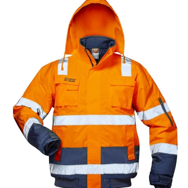 High visibility bomber jacket class 3 orange/blue, Safestyle 23545