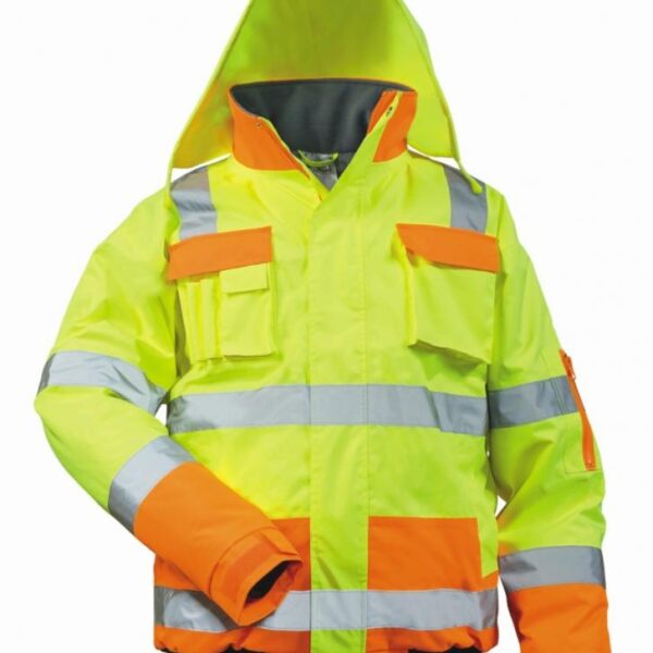 Hi Vis Bomber Jacket waterproof yellow/orange S-3XL, Safestyle 23554