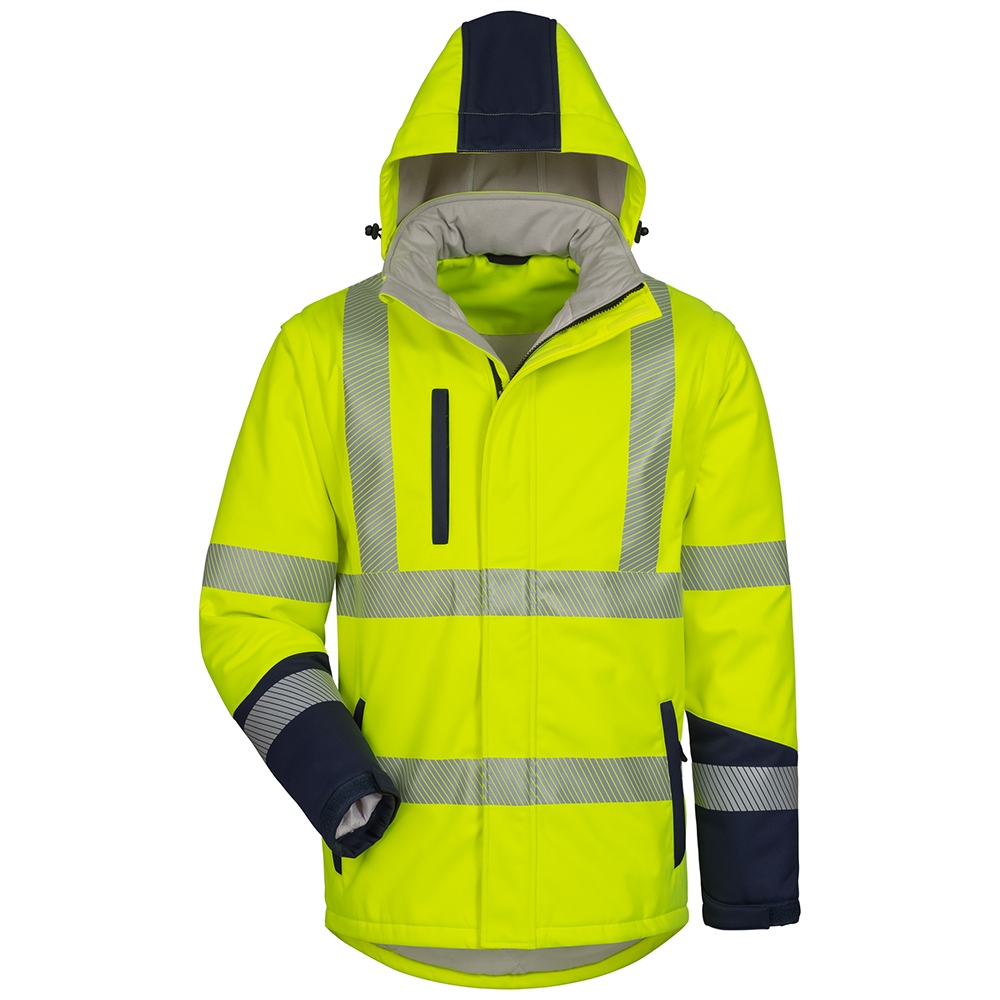 Winter Softshell Jacket 2-in-1 yellow/marine S-3XL, Safestyle 23562