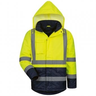 High visibility parka yellow/navy S-4XL, Safestyle 2355