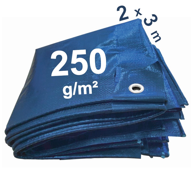 F-84336/2030 Heavy Blue PE-Tarpaulin 250g/m²,  2m x 3m