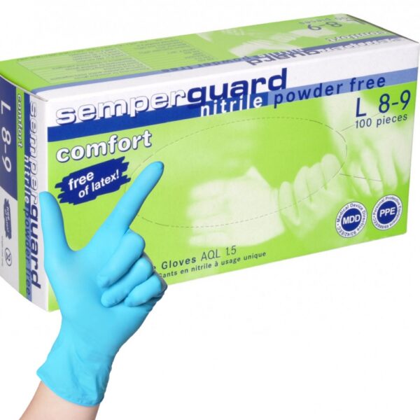 Semperguard Comfort 100 disposable nitril powder free gloves