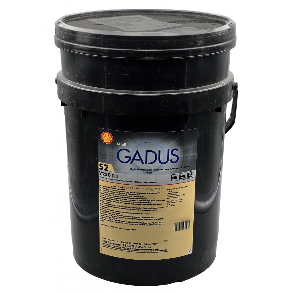 Shell Gadus S2 V220 D 2 Extreme pressure general purpose grease 18kg