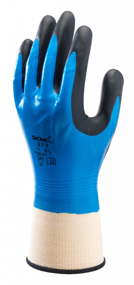 Showa 377 Full nitrile coating protective gloves 7-10