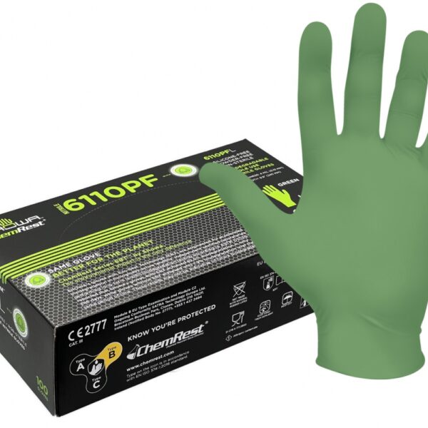 Showa 6110PF Nitrile disposal gloves biodegradable green - 100 pcs