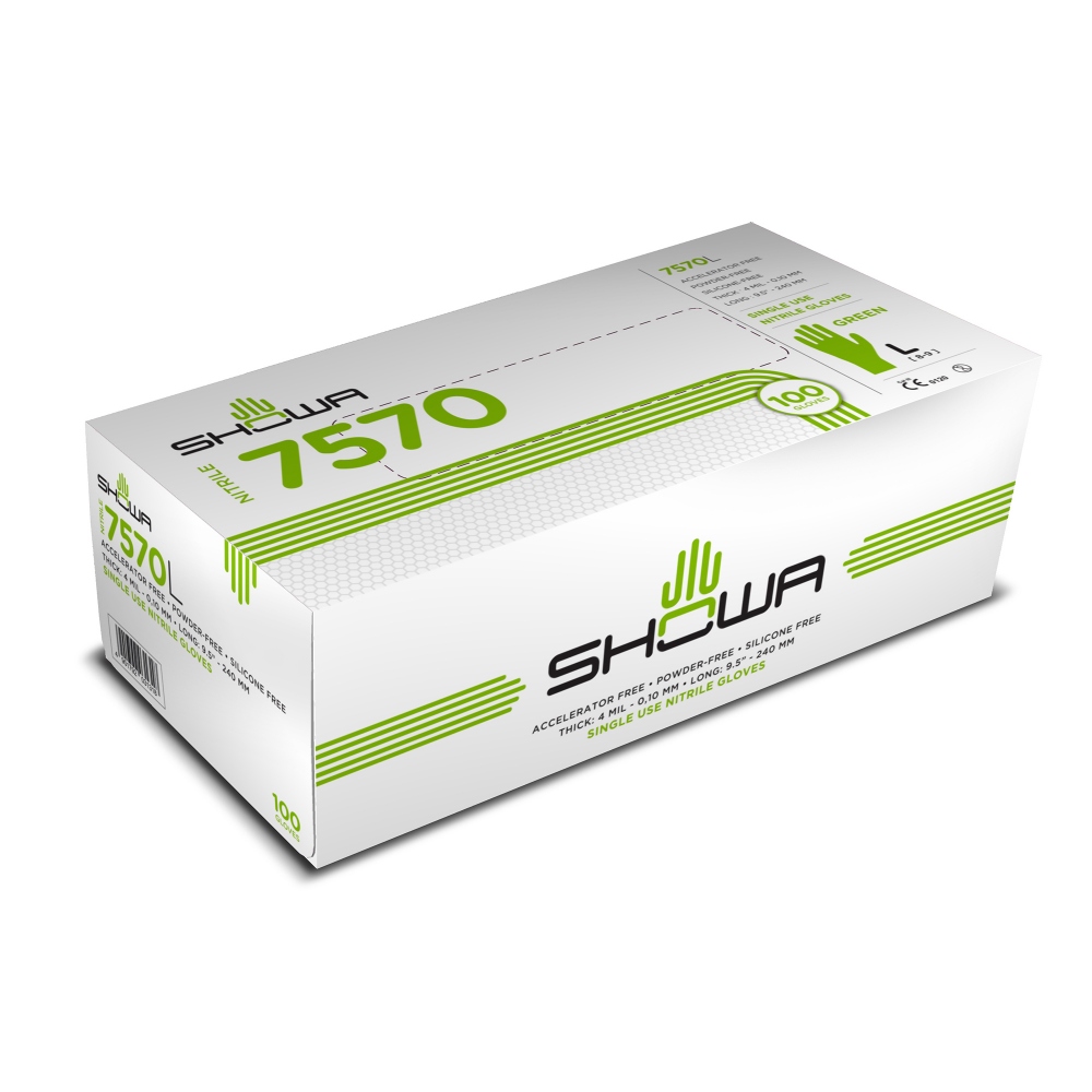 SHOWA 7570 Nitrile protective gloves powder-free