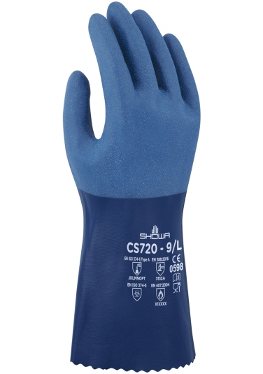 Showa Best CS720 Nitrile protective gloves against chemicals 8-11