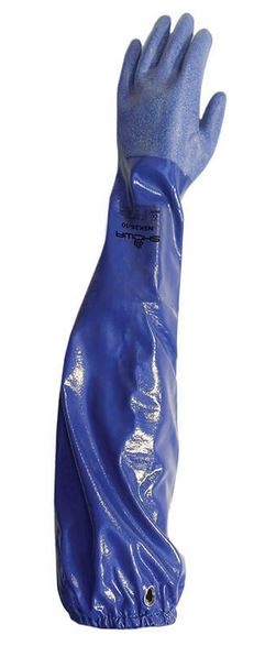 Showa NSK 26 Nitrile chemical protection gloves long 650mm