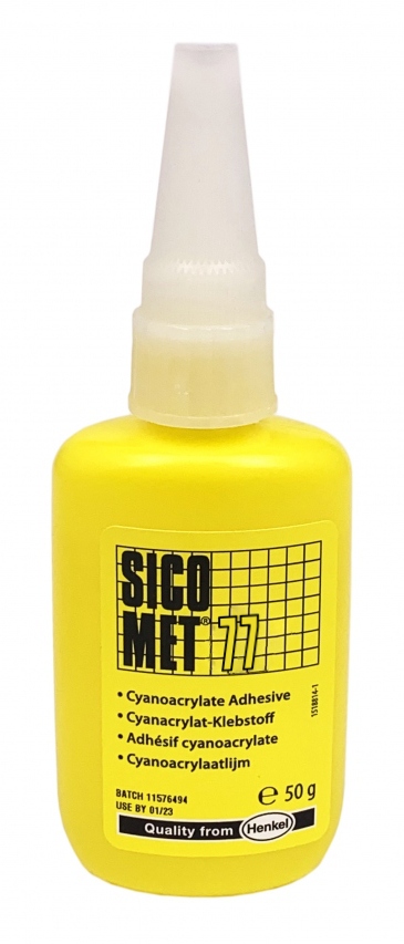 Sicomet 77 Cyanacrylate instant adhesive high strength clear 50g
