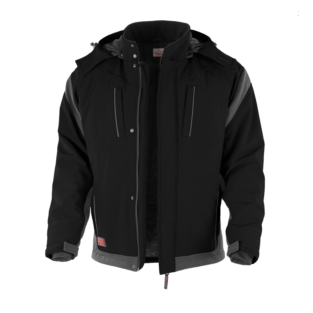 Qualitex PRO 201045 Softshell winter jacket black-grey