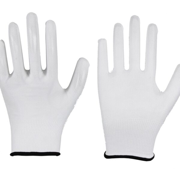 Solidstar 1122 Nylon safety gloves uncoated white EN388 7-11