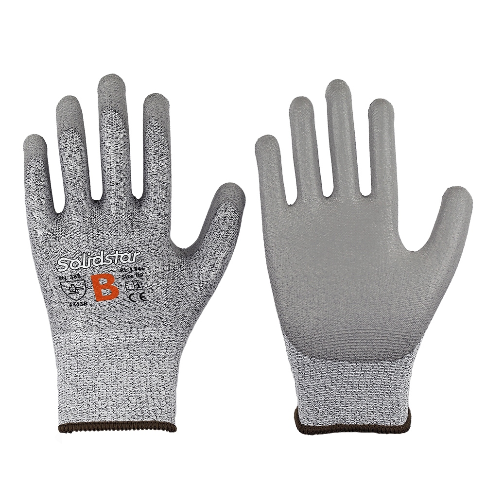 Solidstar® 1346 PU coated cut resistant gloves, seamless - level B