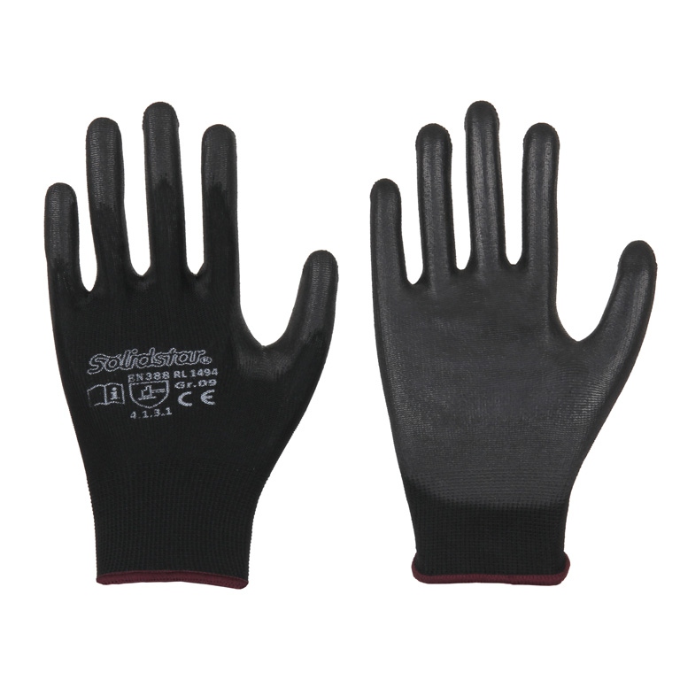 Solidstar 1494 PU-coated fine knit safety gloves