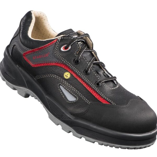 Stabilus 1213A OSCAR LOW Safety shoes ESD S2 black/red