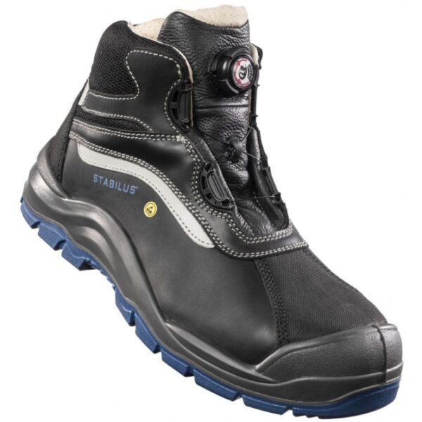 Stabilus 53360 SPARTACUS MID TWIST Leather safety shoes black/blue S3